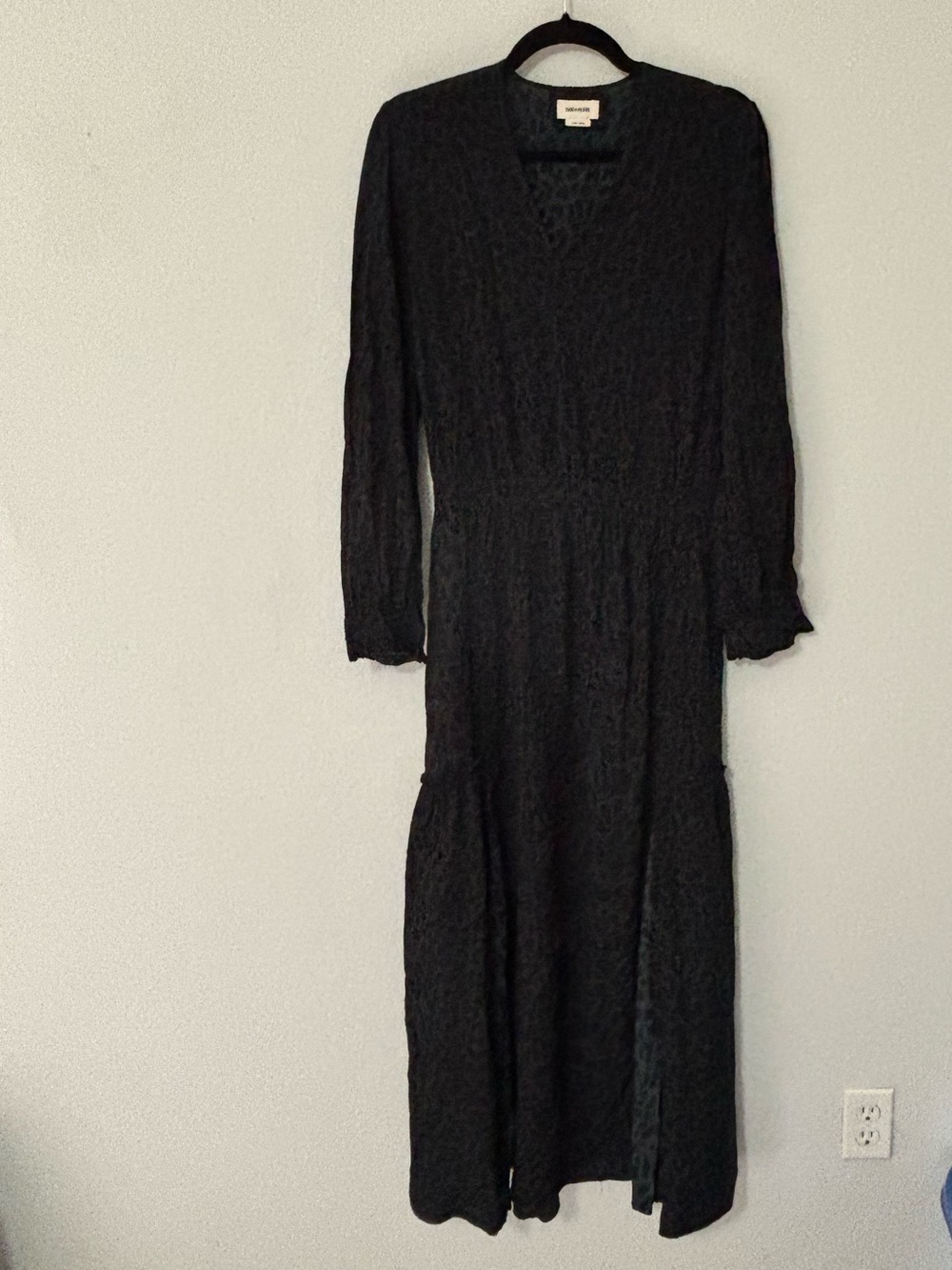 Zadig & Voltaire Rabella Green Leopard Maxi Dress M 🐆